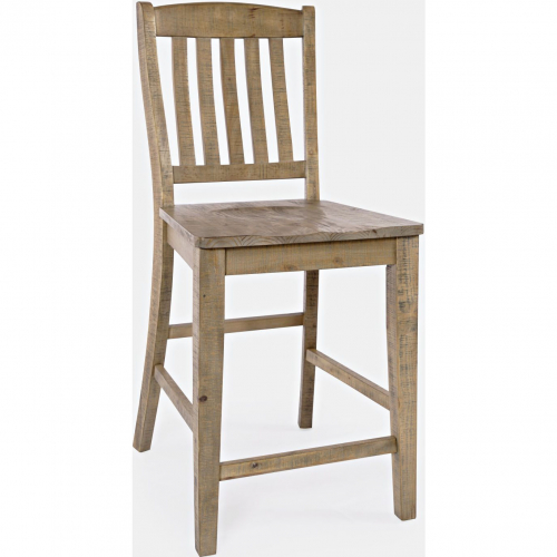 Carlyle Crossing Slatback Bar Stool in Distressed Pine (Set of 2)